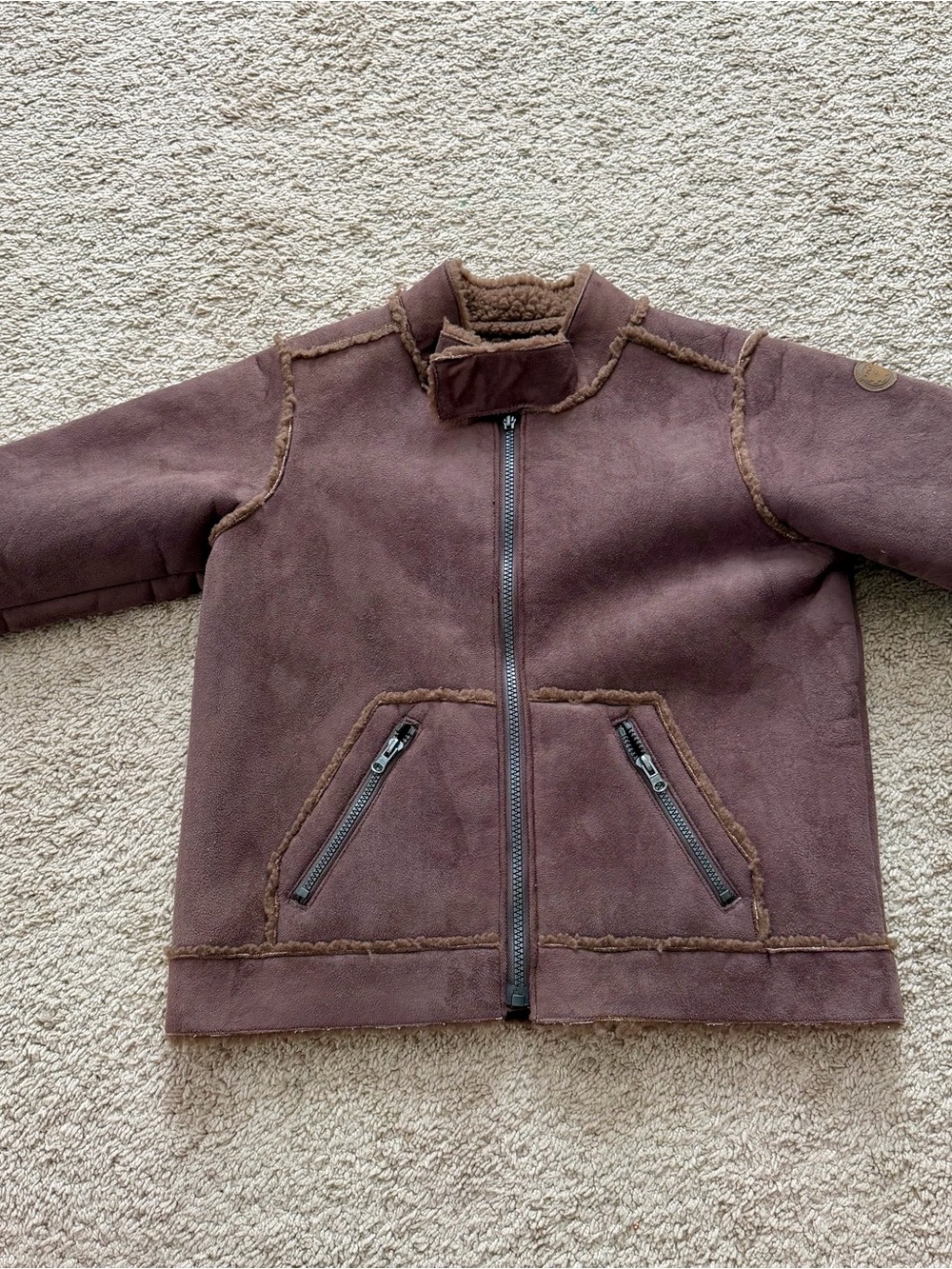 The Children’s Place 4t Boys Jacket Brown Coat With Zipper